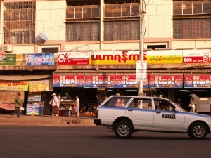 Vintage Toyotas and Nissans in Yangon