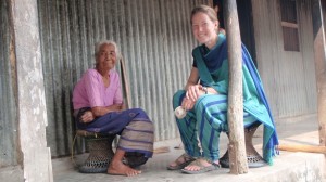 Sitting on a Favorite Chair With Her Guest